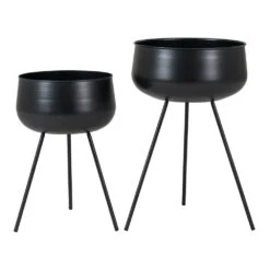 Pots De Fleurs Ardola 2 Pots De Fleurs En Noir -Jardin Outils Magasin 01109149d472f019