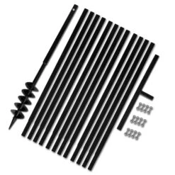 VIDAXL Bêche Et Tarière Manuelle 100 Mm Avec Rallonge Mèche Tarière 13 M