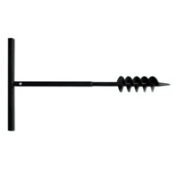 VIDAXL Tarière De Sol Avec Mèche De Tarière Spirales 100 Mm Acier Noir -Jardin Outils Magasin 630d1e79a0ff88.57406798
