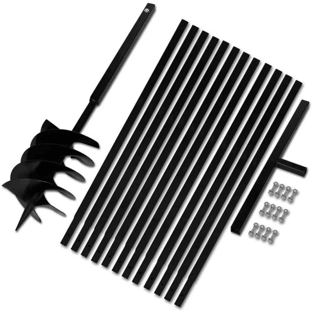 VIDAXL Bêche Et Tarière Manuelle 200 Mm Avec Rallonge 13 M Acier 1 VIDAXL Bêche Et Tarière Manuelle 200 Mm Avec Rallonge 13 M Acier