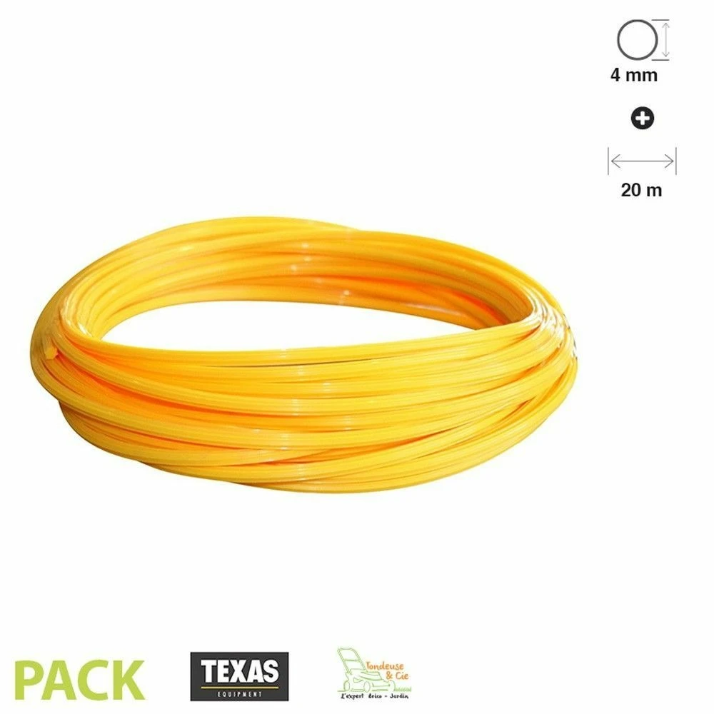 Fil Débroussailleuse Rond 4 Mm Ultra-résistant 20 Mètres Jaune Texas 1 Fil Débroussailleuse Rond 4 Mm Ultra-résistant 20 Mètres Jaune Texas