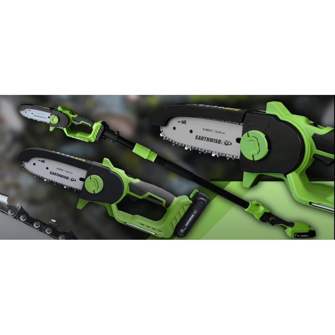 Pack Tronçonneuse Sans Fil 2en1 Avec Bras Télescopique + Batterie 20v-vert 4 Pack Tronçonneuse Sans Fil 2en1 Avec Bras Télescopique + Batterie 20v-vert – Image 4