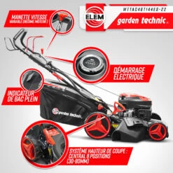 Tondeuse Thermique Autotractée 144.3cc - 46cm Avec Démarrage électrique -mulchin -Jardin Outils Magasin 63c13674a626f1.70735366