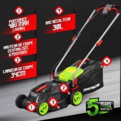 Tondeuse à Gazon 40v (2x20v) 34 Cm - Sans Batterie - Constructor 7 Tondeuse à Gazon 40v (2x20v) 34 Cm - Sans Batterie - Constructor -Jardin Outils Magasin 63c13675d19410.97766799