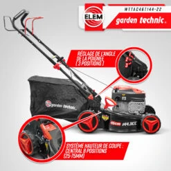 Tondeuse Thermique Autotractée 144.3cc - Largeur De Coupe 46cm - Elem Garden -Jardin Outils Magasin 63c1367d745029.32057082