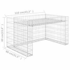 VIDAXL Garage Tondeuse à Gazon Lit Surélevé 110x80x60 Cm Fil En Acier -Jardin Outils Magasin 63d3812d86de16.26018571