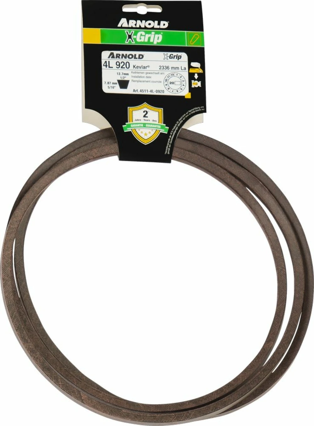 Courroie Trapézoïdale X-grip V De Type 4l920 1 Courroie Trapézoïdale X-grip V De Type 4l920