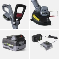 Voltr - Tondeuse à Gazon Sans Fil 30cm Batterie 20v Lithium 4ah Et Chargeur + Débroussailleuse Sans Fil ø25cm Avec Batterie Lithium -Jardin Outils Magasin 64627aebebc862.99329642