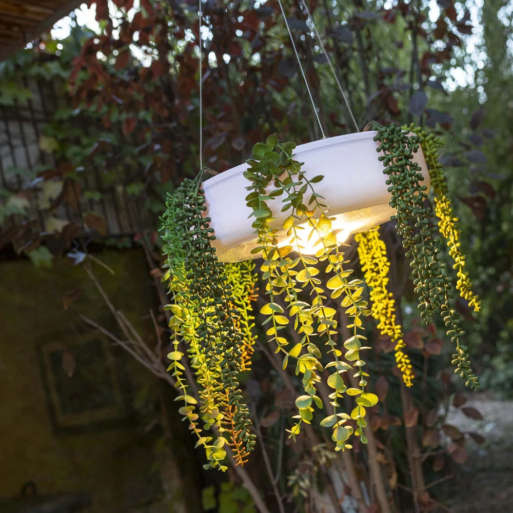 Jardinière Ronde Suspendue Avec éclairage Sans Fil Elba 59 Cm De Diamètre 2 Jardinière Ronde Suspendue Avec éclairage Sans Fil Elba 59 Cm De Diamètre – Image 2