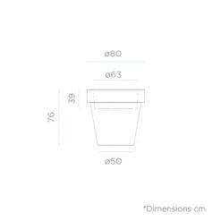 Pot De Fleurs Magnolia 80 ø80x76cm - Blanc 7 Pot De Fleurs Magnolia 80 ø80x76cm - Blanc -Jardin Outils Magasin 6470a360106646.49336242