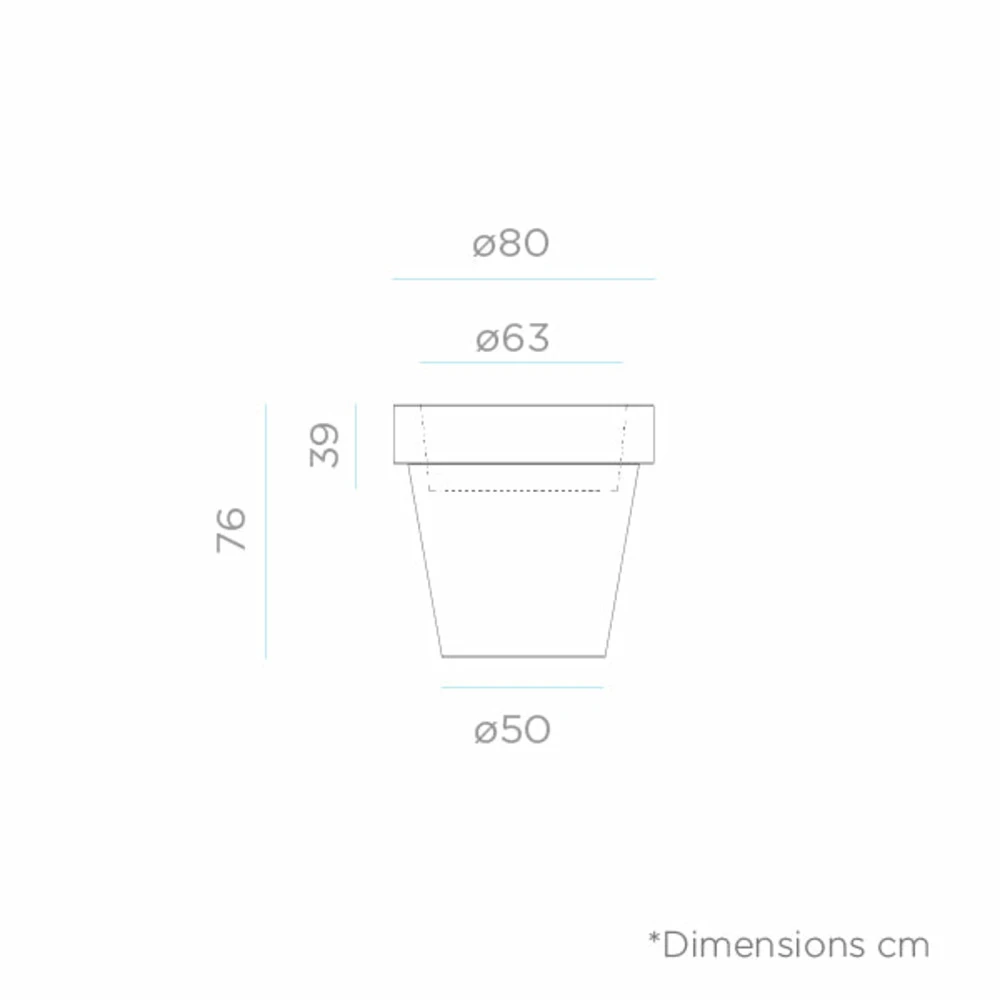 Pot De Fleurs Magnolia 80 ø80x76cm - Blanc 4 Pot De Fleurs Magnolia 80 ø80x76cm - Blanc – Image 4