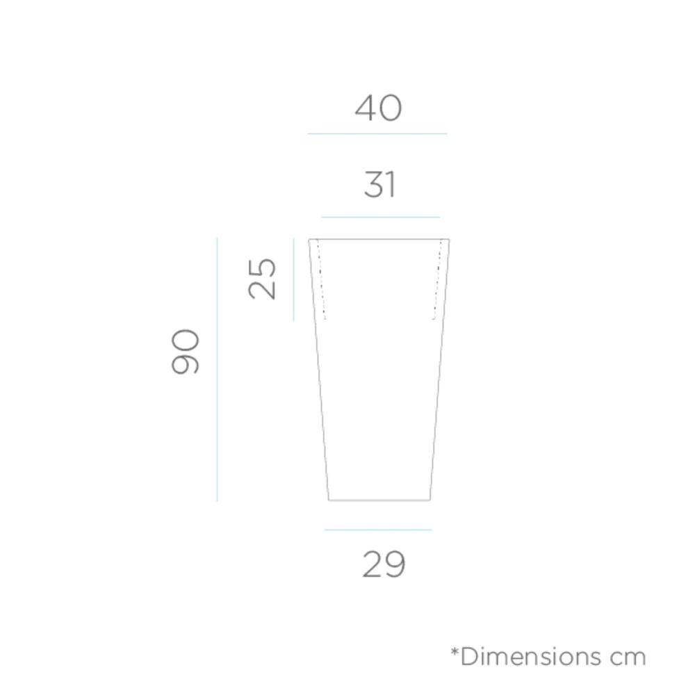 Pot De Fleurs Melisa 40 40x40x90cm - Bronze 2 Pot De Fleurs Melisa 40 40x40x90cm - Bronze – Image 2