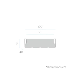 Jardinière Jara 100x40x36cm - Blanc -Jardin Outils Magasin 6470a36f394ee1.29183559