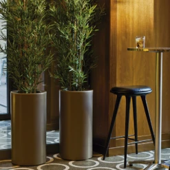 Pot De Fleurs Rond Palma 70 Noir Opaque ø35x70cm -Jardin Outils Magasin 6470a378c838e5.23373217