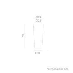 Pot De Fleurs Ficus 80 ø29x79cm - Noir 7 Pot De Fleurs Ficus 80 ø29x79cm - Noir -Jardin Outils Magasin 6470a37d206b37.63851187