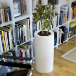 Pot De Fleurs Rond Palma 70 Blanc Opaque ø35x70cm -Jardin Outils Magasin 6470a37e4705e4.33118741