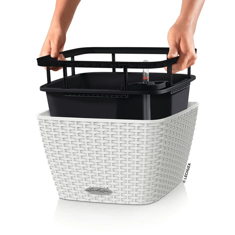 LECHUZA Jardinière Bacino Cottage All-in-one 30x30 Cm Blanc 3 LECHUZA Jardinière Bacino Cottage All-in-one 30x30 Cm Blanc – Image 3