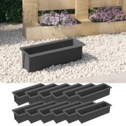 VIDAXL Boîtes à Fleurs Pour Palettes Euro 12 Pcs Gris 36x13,5x9,5cm Pp -Jardin Outils Magasin 6479895a65ab99.90967172