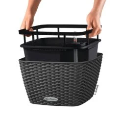 LECHUZA Jardinière Bacino Cottage All-in-one 30x30 Cm Noir Graphite -Jardin Outils Magasin 6479895b5eafc3.72942558