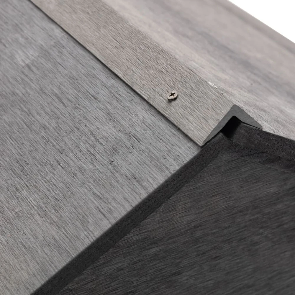 VIDAXL Garage Pour Tondeuse à Gazon Gris 80x80x70 Cm Wpc 5 VIDAXL Garage Pour Tondeuse à Gazon Gris 80x80x70 Cm Wpc – Image 5