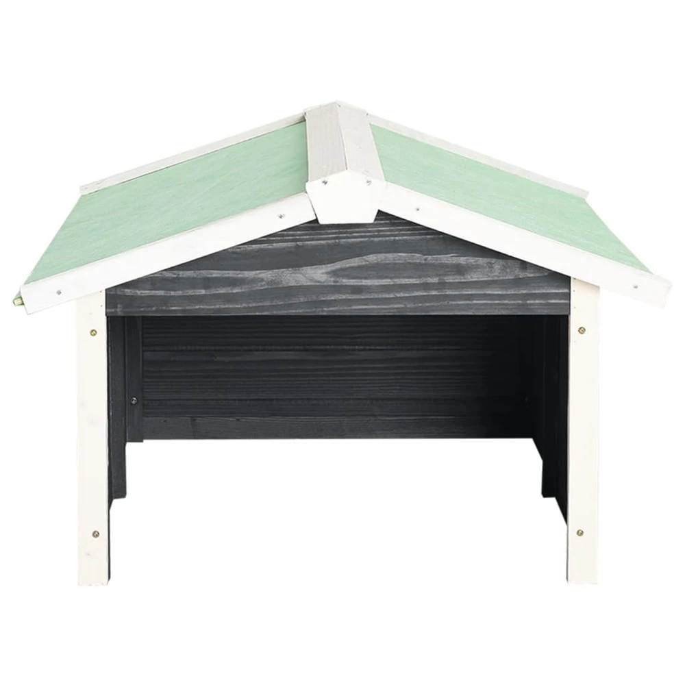 VIDAXL Garage De Tondeuse à Gazon 72x87x50 Cm Gris Et Blanc Sapin 4 VIDAXL Garage De Tondeuse à Gazon 72x87x50 Cm Gris Et Blanc Sapin – Image 4