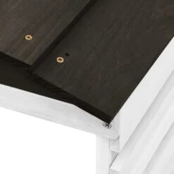 VIDAXL Garage De Tondeuse à Gazon Noir Et Blanc 78x74x54 Cm Sapin -Jardin Outils Magasin 6480d35b405bb2.81441842