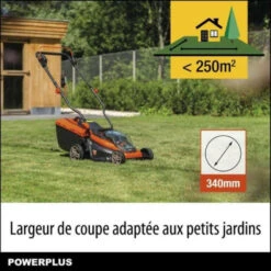Tondeuse A Gazon A Batterie 20v 34 Cm De Coupe Powdpglws1 - Batterie 4ah Et Chargeur Inclus - Moteur Brushless -Jardin Outils Magasin 648317fa842f86.76598516