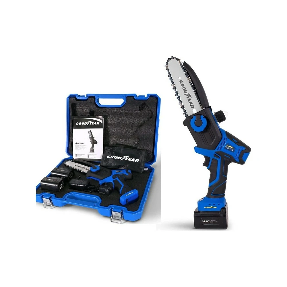 Scie Elagage Sans Fil 16,8v 2 Batteries Lithium 4ah Coupe Max 15 Cm Goodyear 1 Scie Elagage Sans Fil 16,8v 2 Batteries Lithium 4ah Coupe Max 15 Cm Goodyear