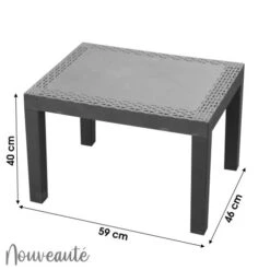 Table Basse Jack Effet Rotin - 224833