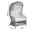 Fauteuil En Rotin Cocoon Avec 2 Coussins - 225272
