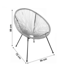 Fauteuil En Résine Et Acier Cabana