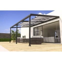 Pergola Polycarbonate Adossée Couleurs Du Monde 3,5x6 M - EDENA