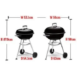 Barbecue Charbon COMPACT KETTLE 47 Cm Weber - 1221004 -Jardin Outils Magasin AFD 177306