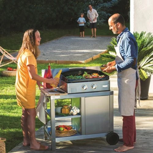 Plancha à Gaz ALLURE 260 INOX + Desserte ALLURE INOX Le Marquier - PDSA260i 4 Plancha à Gaz ALLURE 260 INOX + Desserte ALLURE INOX Le Marquier - PDSA260i – Image 4