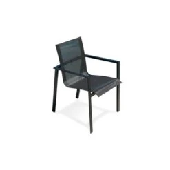 Fauteuil De Jardin MIAMI DCB Garden Noir Et Alu Gris Anthracite - ALU-MIAMI-FT
