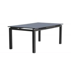 Table De Jardin MIAMI DCB Garden Alu Avec Rallonge Auto Gris Anthracite - ALU-MIAMI-TBALU