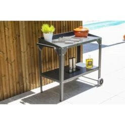 Desserte à Roulettes CUCINATO DCB Garden En Acier Galvanisé Gris Anthracite - CUCINATO-N -Jardin Outils Magasin AFD 190312