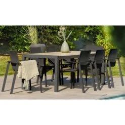 Table De Jardin VENISE DCB Garden 195X90 Gris Anthracite - VENISE-TB200 5 Table De Jardin VENISE DCB Garden 195X90 Gris Anthracite - VENISE-TB200 -Jardin Outils Magasin AFD 190509