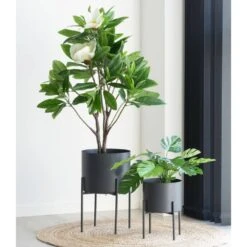 Pots De Fleurs Pavia 2 Pots De Fleurs En Gris -Jardin Outils Magasin f8ceb2f2f770604f